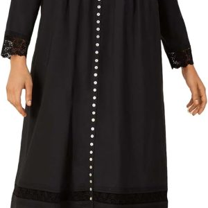 Women's Cotton Lace Ballet Robe, One Size