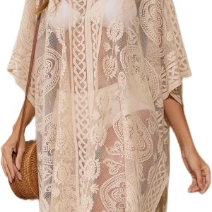 Women's Lace Beach Cover-Up, One Size
